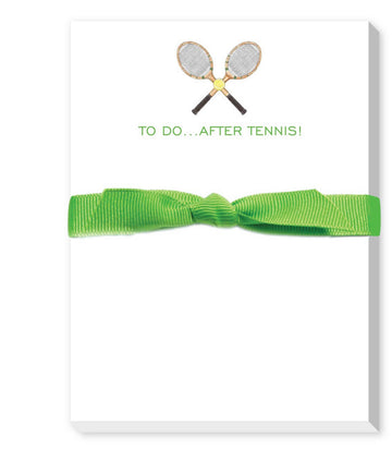 To Do...After Tennis note pad