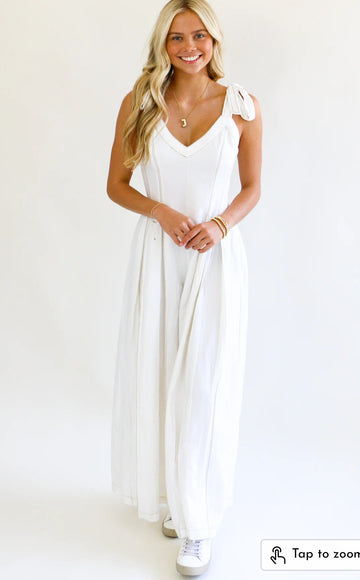 Penelope White Linen Jumpsuit