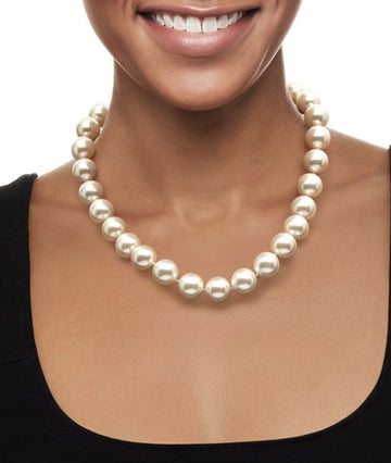 14 MM real shell pearl necklace