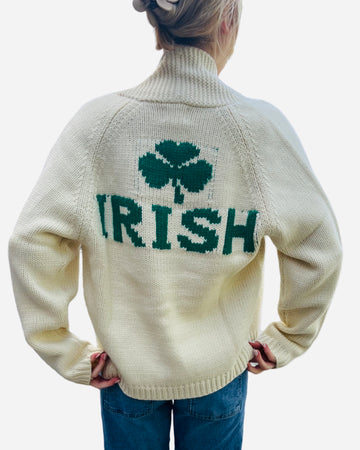 Ivory Irish Varsity Sweater