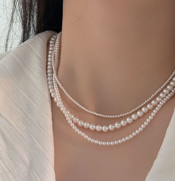 4 MM real shell pearl necklace