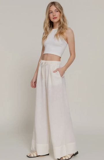 Jules white Linen look pants