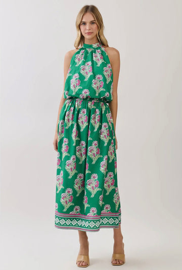 Camellia Floral Halter & Maxi Skirt Set