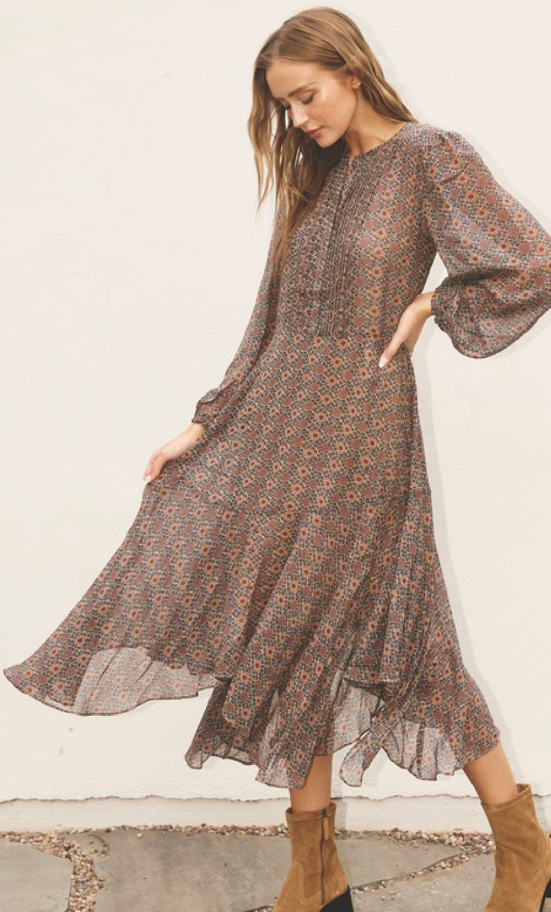 Boheme handkerchief hem dress