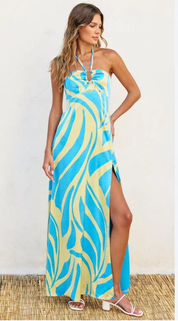 Ocean Wave Silhouette Dress