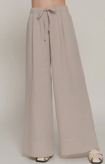 Jules khaki Linen look pants