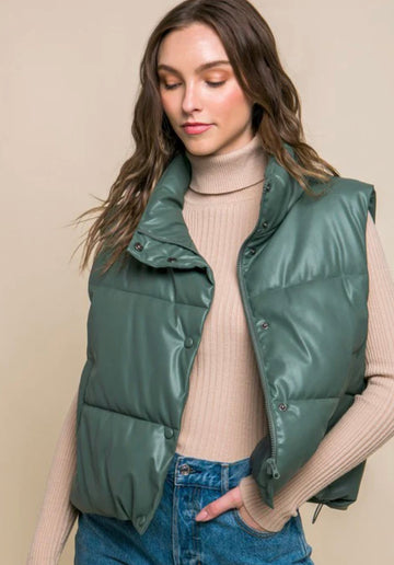 Buttery soft faux leather vest