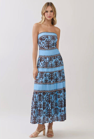 The Marabella Leaf Print Maxi