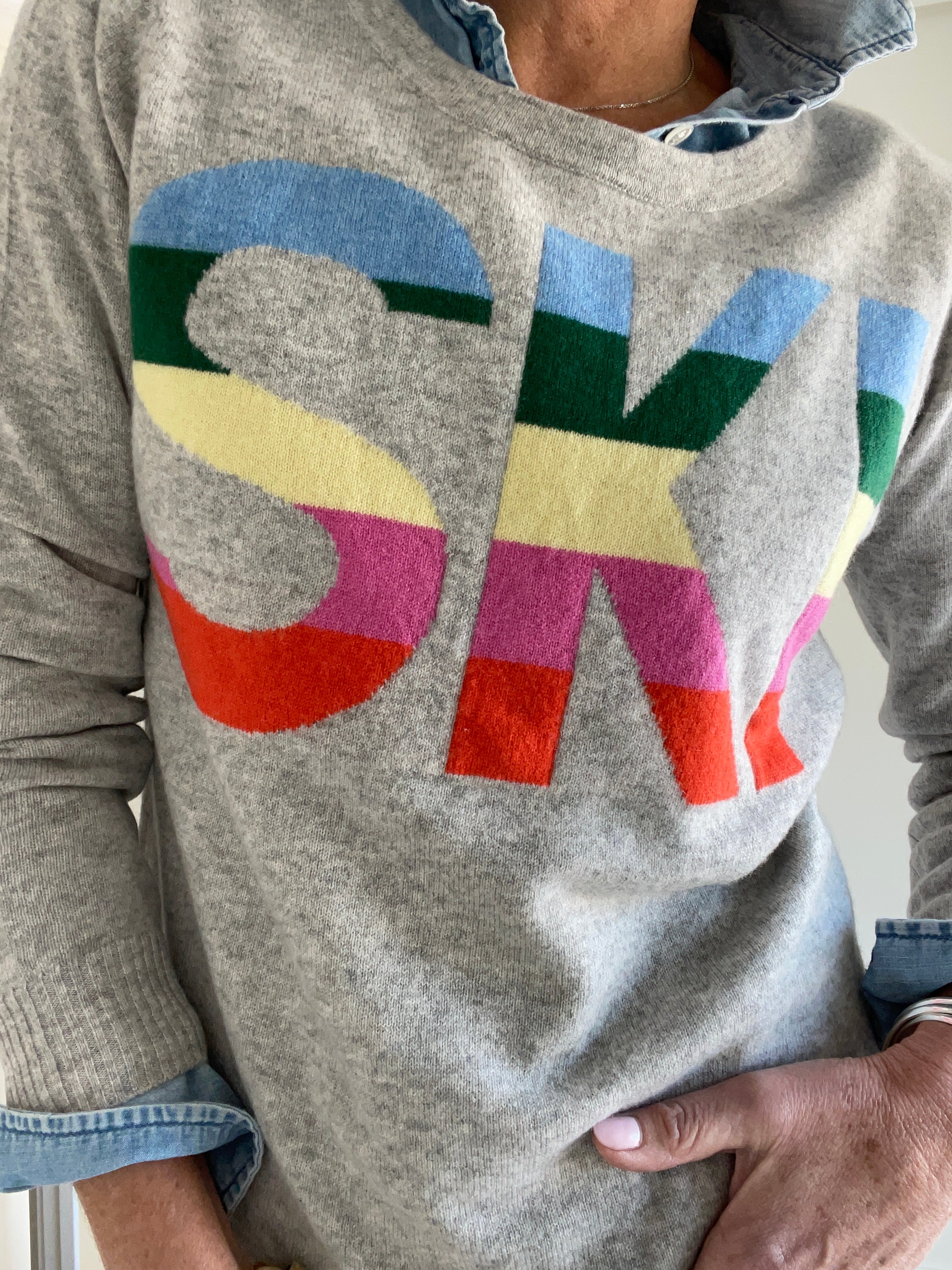 100% Cashmere SKI Sweater | Pink Pineapple Shop