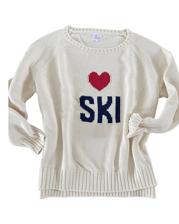 Love Ski 100% cotton Cozy Cabin sweater