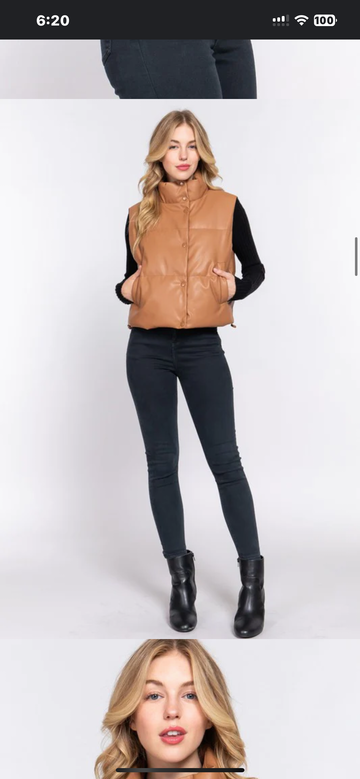 Buttery soft faux leather vest