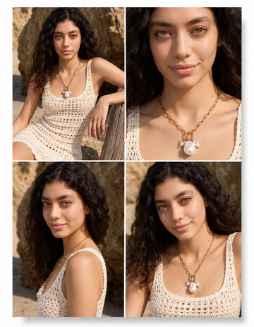 Lustrous  Baroque pearl necklace