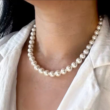 10 MM real shell pearl necklace