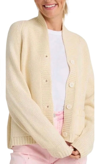 Chunky Heart ❤️ SKI letterman sweater Ivory