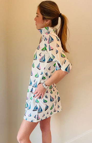 Sconset 3/4 Sleeve Sailboat Dress