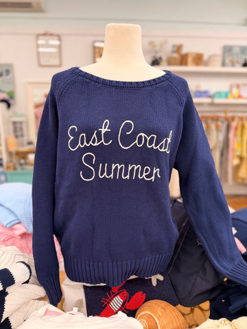 Campus East Coast Summer Cotton Sweater In Navy