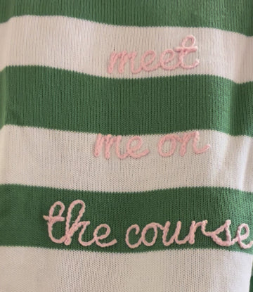 Meet Me On The Course Striped Cotton Sweater