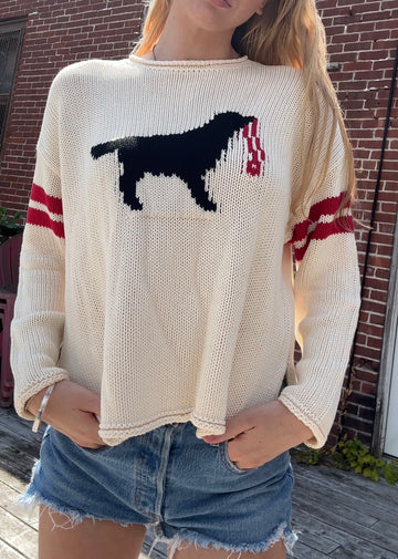 Chloe Rollneck Black Dog Sweater