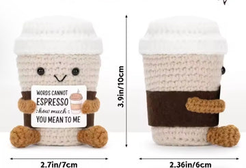 Positive Espresso Crochet Doll