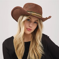 Distressed Vintage Western Winter Hat
