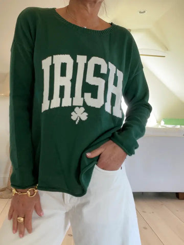 IRISH Boxy Roll Hem Sweater