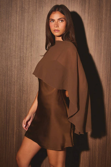 Amelie Mini Dress With Sheer Cape