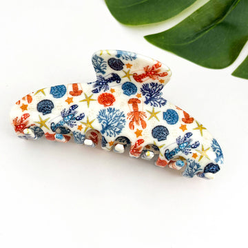 Coastal Sea Life Hair Claw Clip