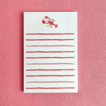 Watercolor Lobster Notepad | 4"x6“