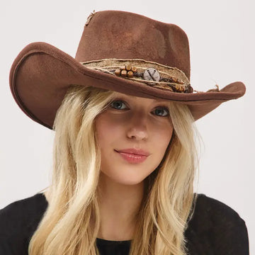 Vintage Cowgirl Western Fedora Hat
