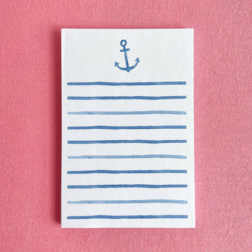 Watercolor Anchor Notepad | 4"x6