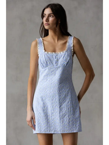 Nantucket seersucker Gingham mini dress