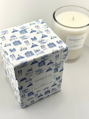 Seascape Monte Carlo 14 oz Candle - Blue & White