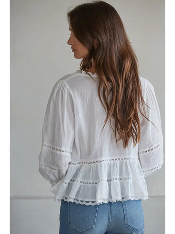 3/4 sleeve Boho Blouse