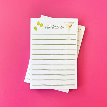 A Tini Bit To Do Martini Notepad | 4"x6"