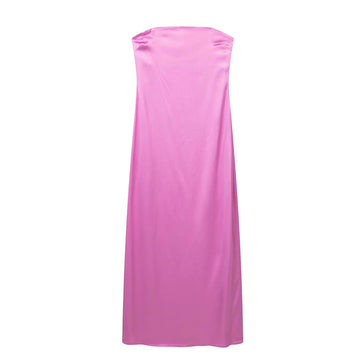 Lelia silk dress in Rose