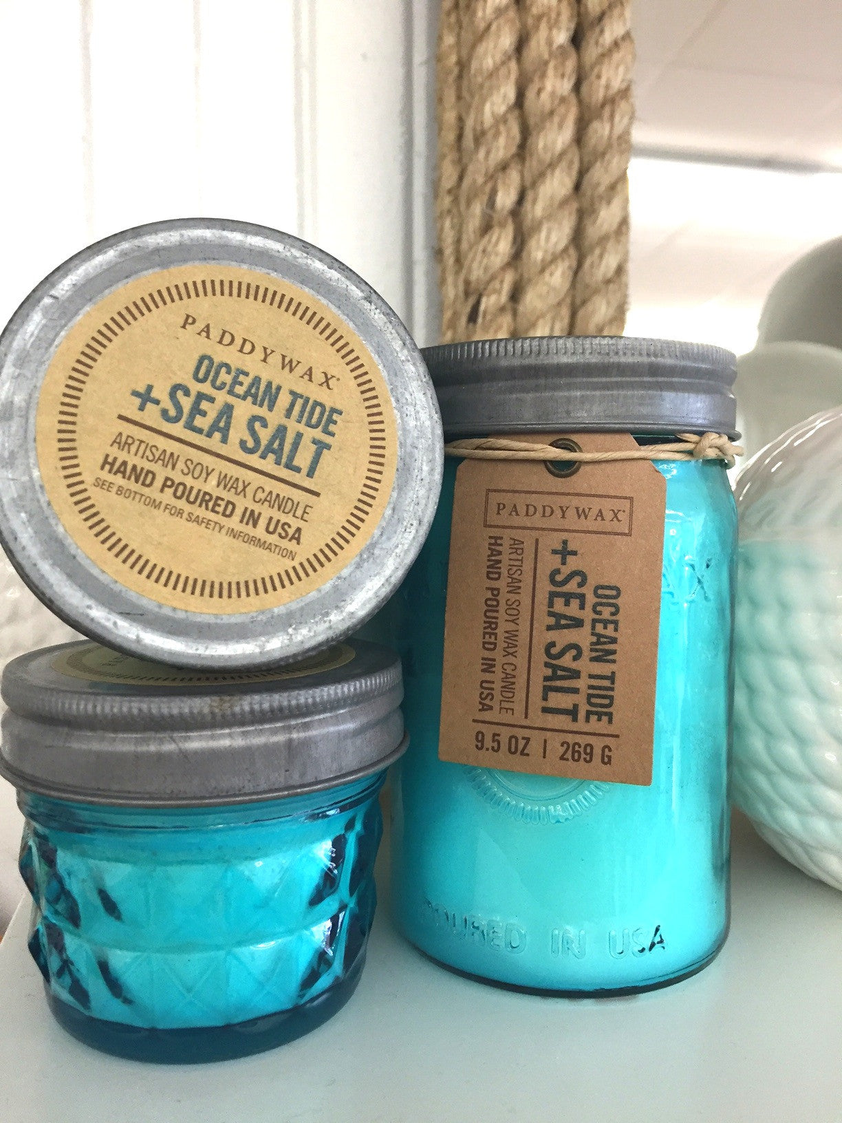 Ocean Tide + Sea Salt Jar Candle - Pink Pineapple Shop