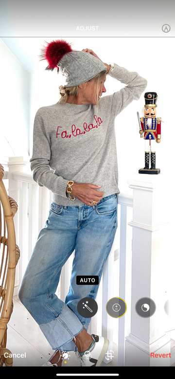 Fa la la la cashmere Christmas sweater
