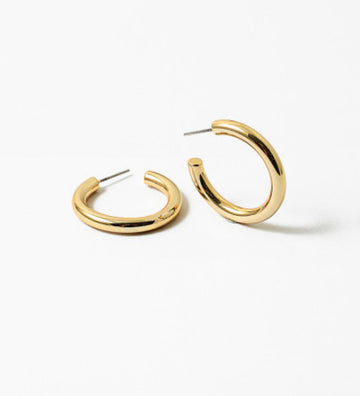 Everyday 1.25” gold hoop earrings