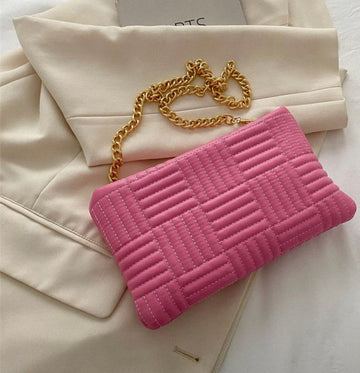Pink quilted Boy bag