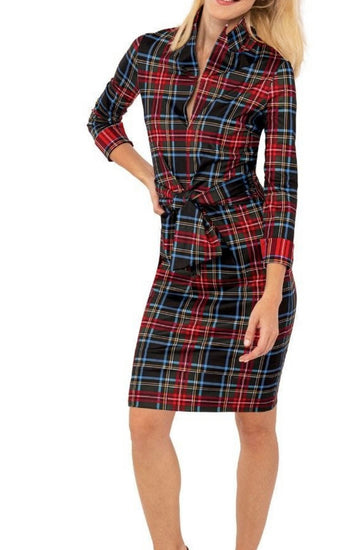 GRETCHEN SCOTT DAPPER DRESS - DUKE OF YORK - BLACK/MULTI