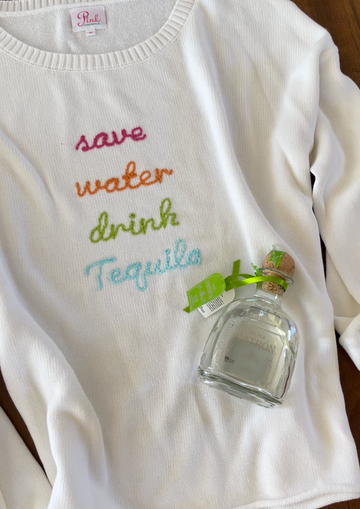 Embroidered Save Water Drink Tequila