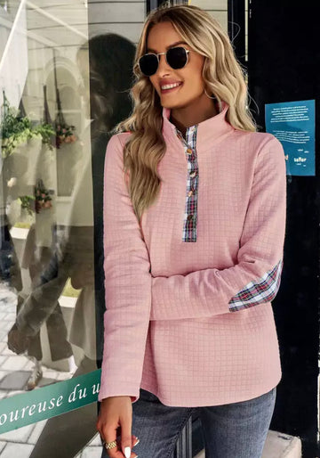 Out and about BLUSH quilted pullover