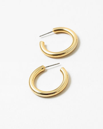 Everyday 1.25” gold hoop earrings