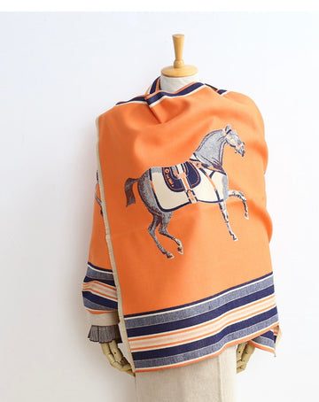Equine Horse Scarf/wrap in Orange